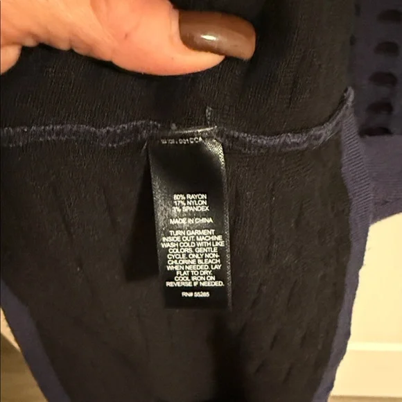 Express Midnight Blue Long Sleeve Dress - Picture 5 of 9